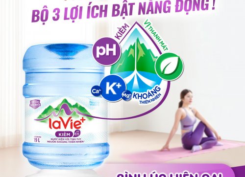 NƯỚC LAVIE  + KIỀM BÌNH  ÚP 19L